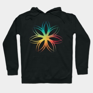 Rainbow abstract flower design 01 Hoodie